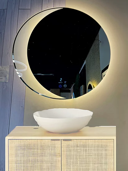 Espejo Luna Light Bluetooth 75cm; 3 | VidrioCentro